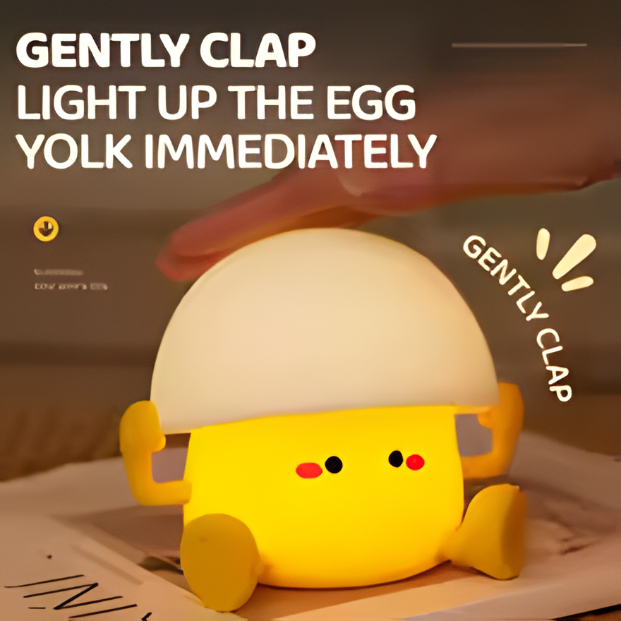 Cute Night Light Egg Yolk Lamp Mushroom Lamp Creative Desktop Decoration USB Charging Indoor Children Night Light Birthday Gift
