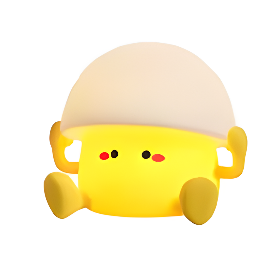 Cute Night Light Egg Yolk Lamp Mushroom Lamp Creative Desktop Decoration USB Charging Indoor Children Night Light Birthday Gift